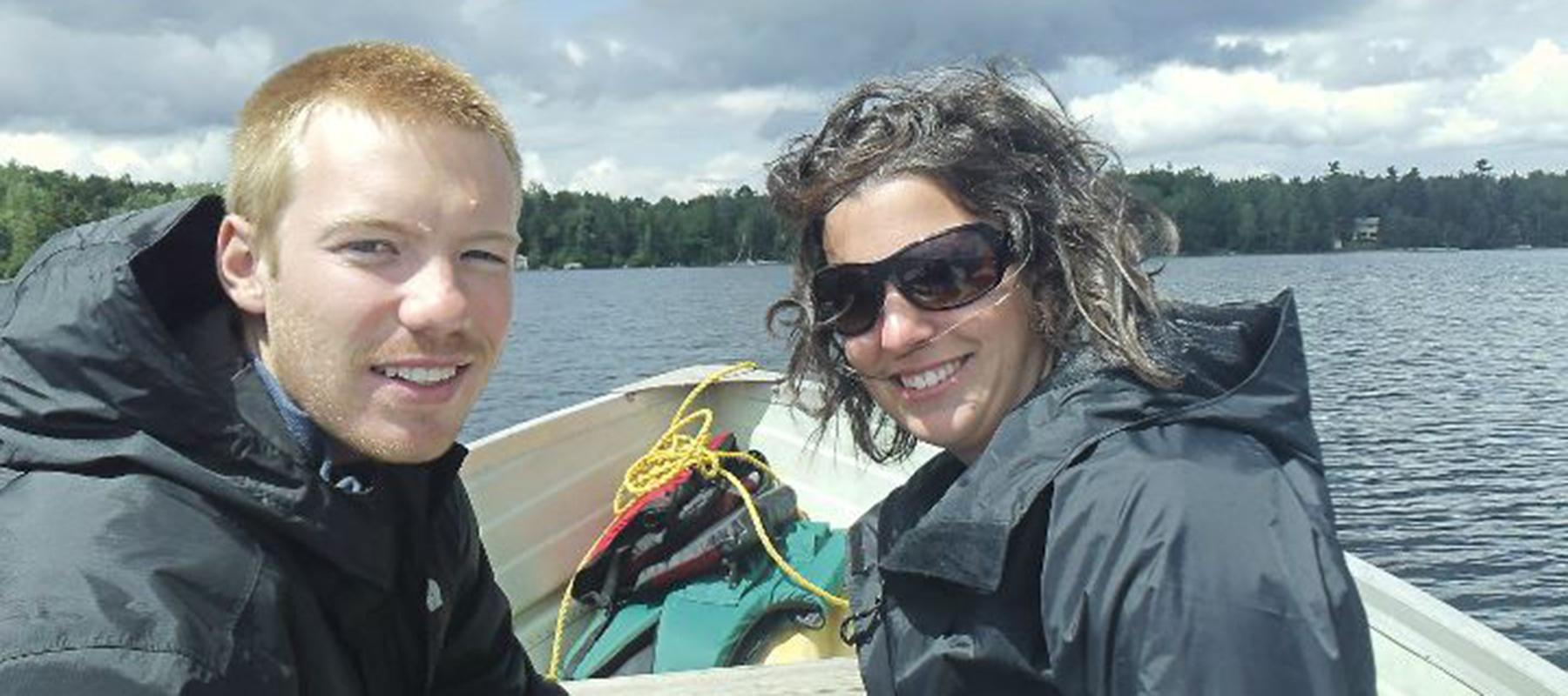 a school teacher with his wife smiling after his bjj class