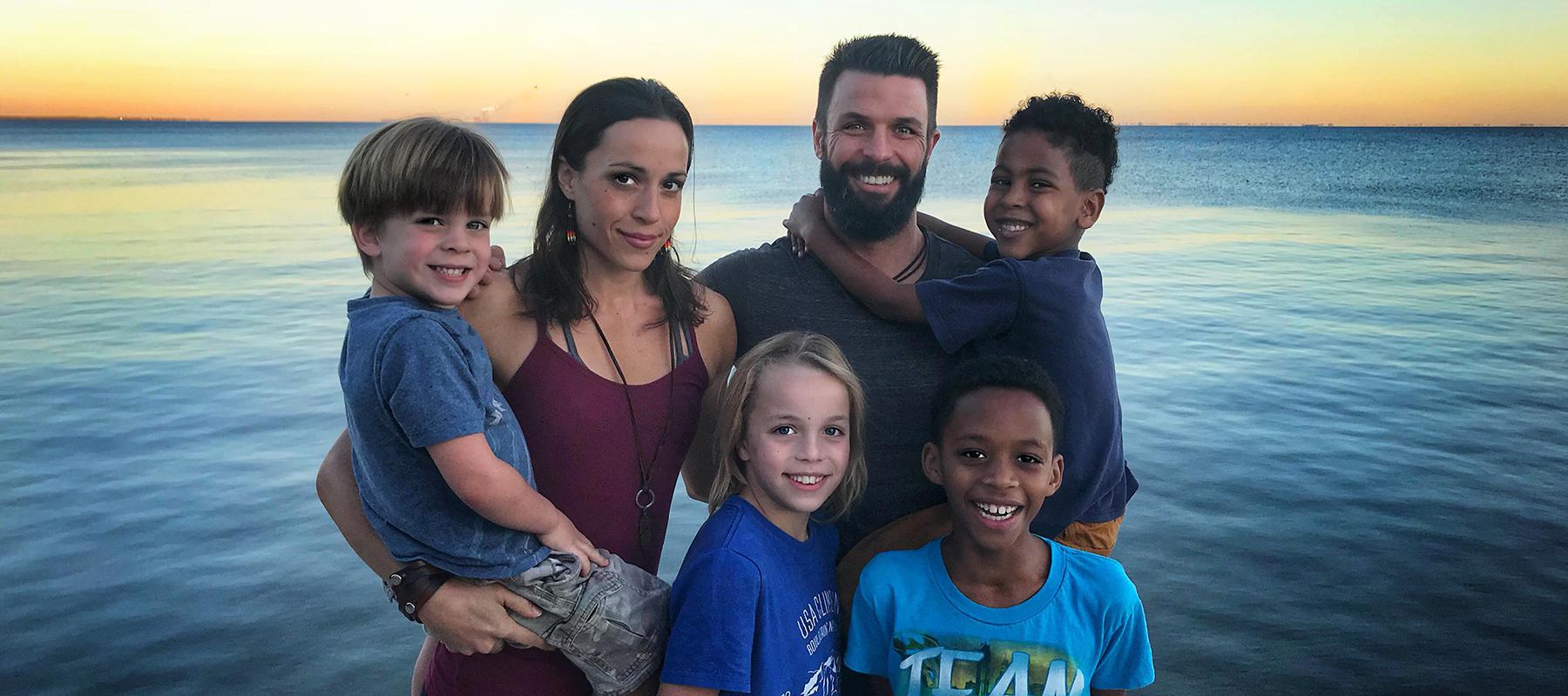 Vanessa burt and her children talking after training in our kids martial arts classes in westwood nj